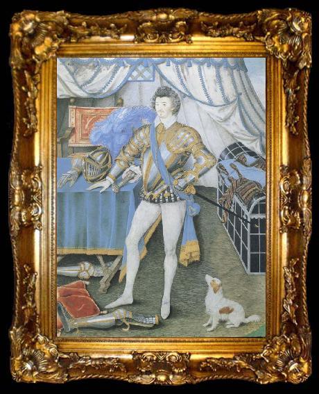 framed  Nicholas Hilliard Sir Anthony Mildmay, ta009-2